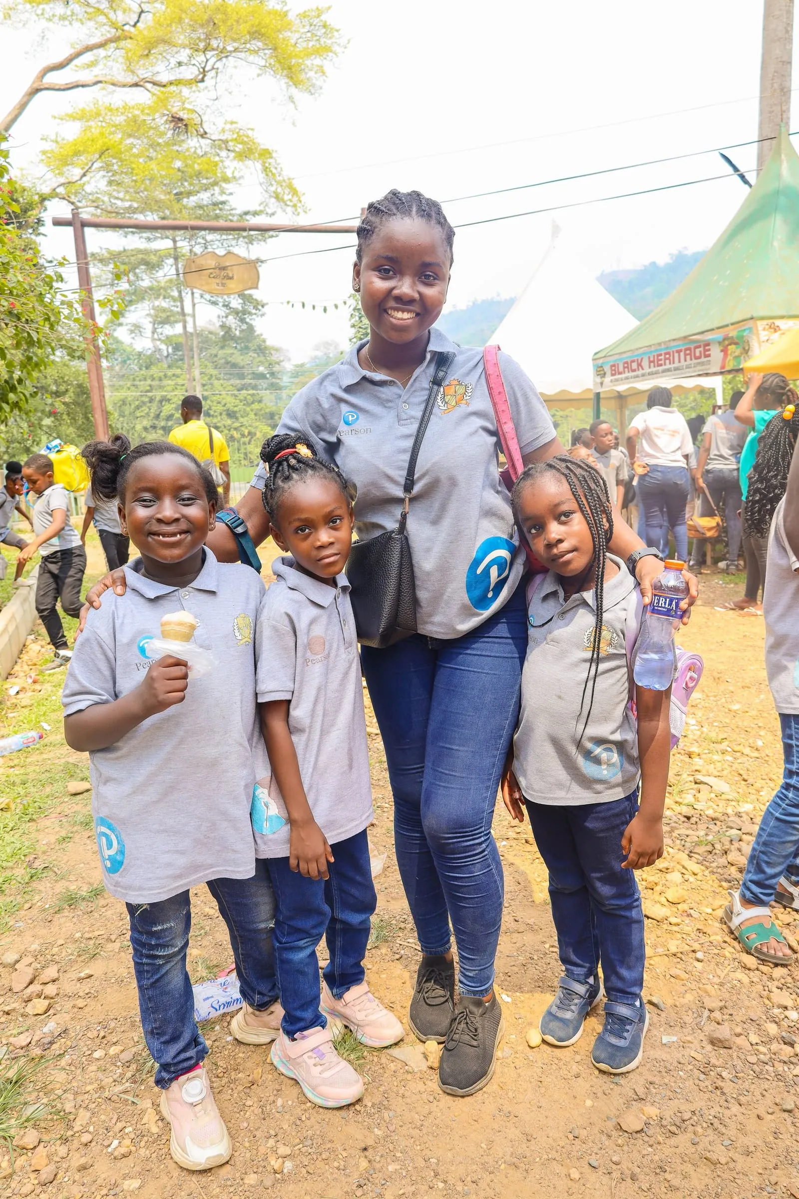 Crystal Heights pupils on a school outing at a forest eco park